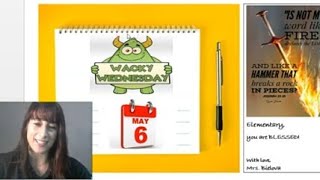 Instructions for Wednesday, May 6