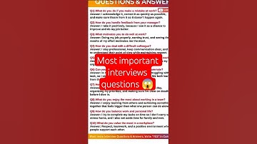 Top 10 Most✅ Important Interview Questions & Answers 2025 | Job Interview Preparation Tips