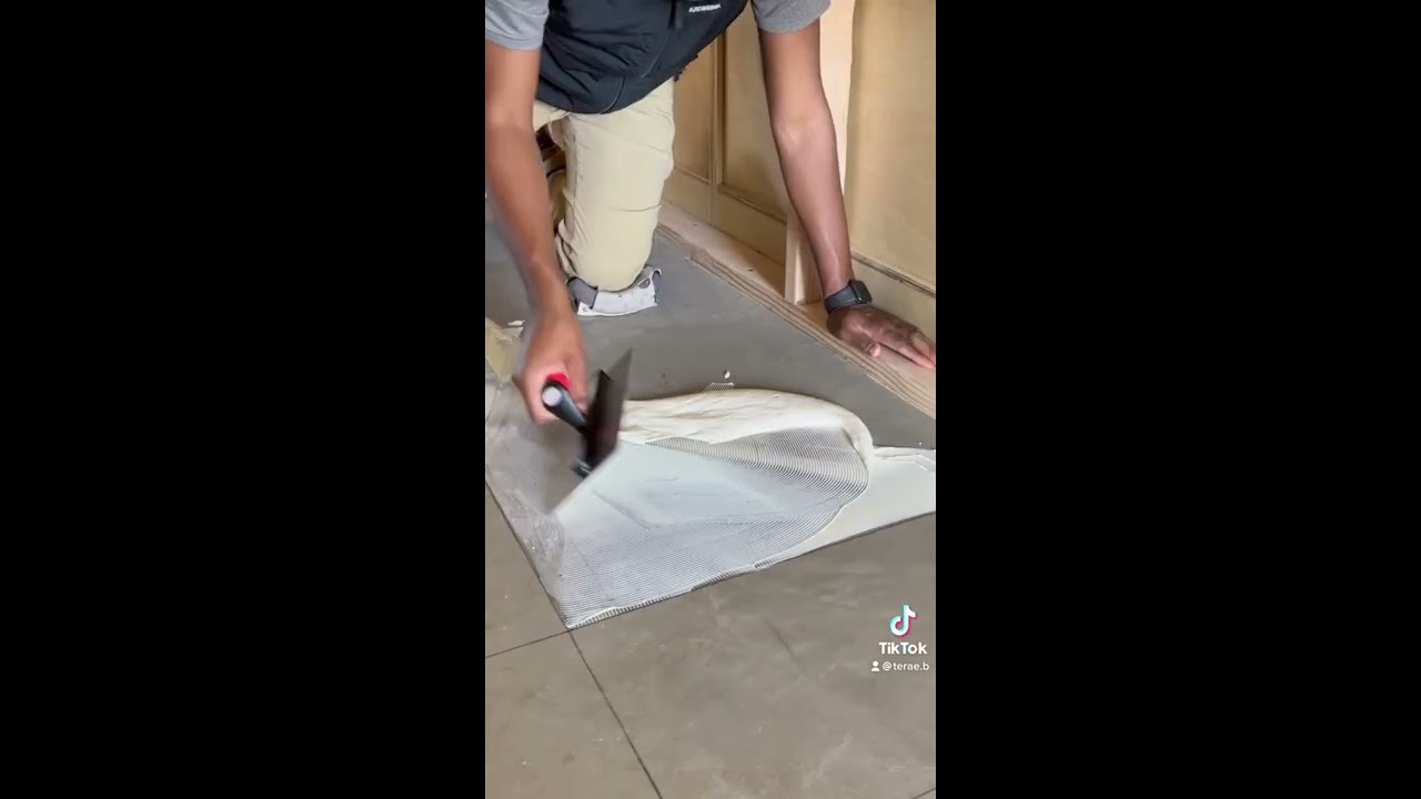 Pt 6 How To Glue Your Floors For New Flooring VCT Shorts Diy Satisfying