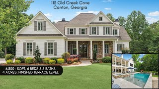 Stunning 6-Bedroom Luxury Home for Sale at 113 Old Creek Cove, Canton, Georgia | Dream Home Tour