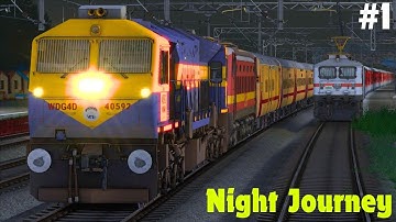 Indian Railways Train Simulator 2024 Gameplay | Parallel run + High Speed Crossings | Night Journey