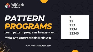 Numbers Pattern | Pattern Programs | FullStack Edutech | #javapattern #patternprogram #java #pattern