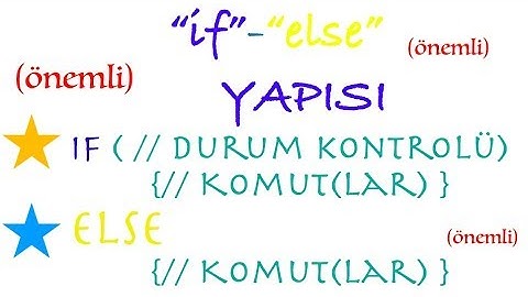 Arduino Eğitimi 10. Dersi "if"-"else" Yapısı (Karar fonksiyonu)