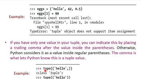 Python Programming: Lists [Tuples and References] [VTU BE CSE 18CS55 ADP] (Module 2 Lecture 3)