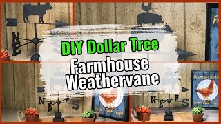 DIY Dollar Tree Farmhouse Weathervane - Wind Vane Rustic Decor | Simple Cheap And Easy DIYs