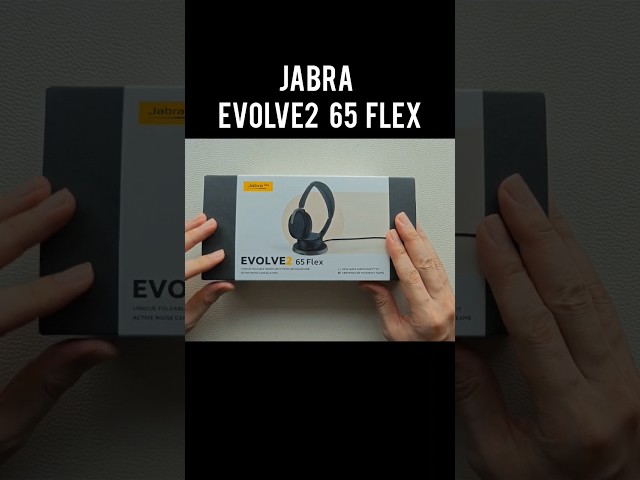 Unboxing the Jabra Evolve2 65 Flex portable headset designed for hybrid working