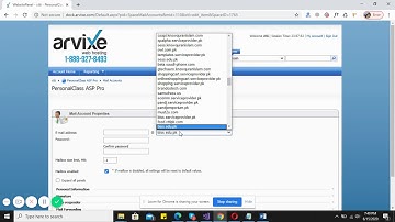 how to create email in arvixe hosting