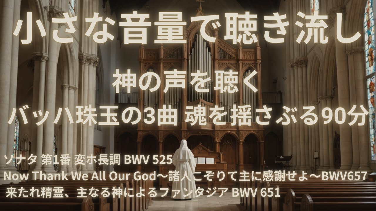 【ネガティブな感情に飲み込まれそうな時に】バッハの調べが希望の光となる90分 BWV525/BWV657/BWV651~The Healing Power of Bach