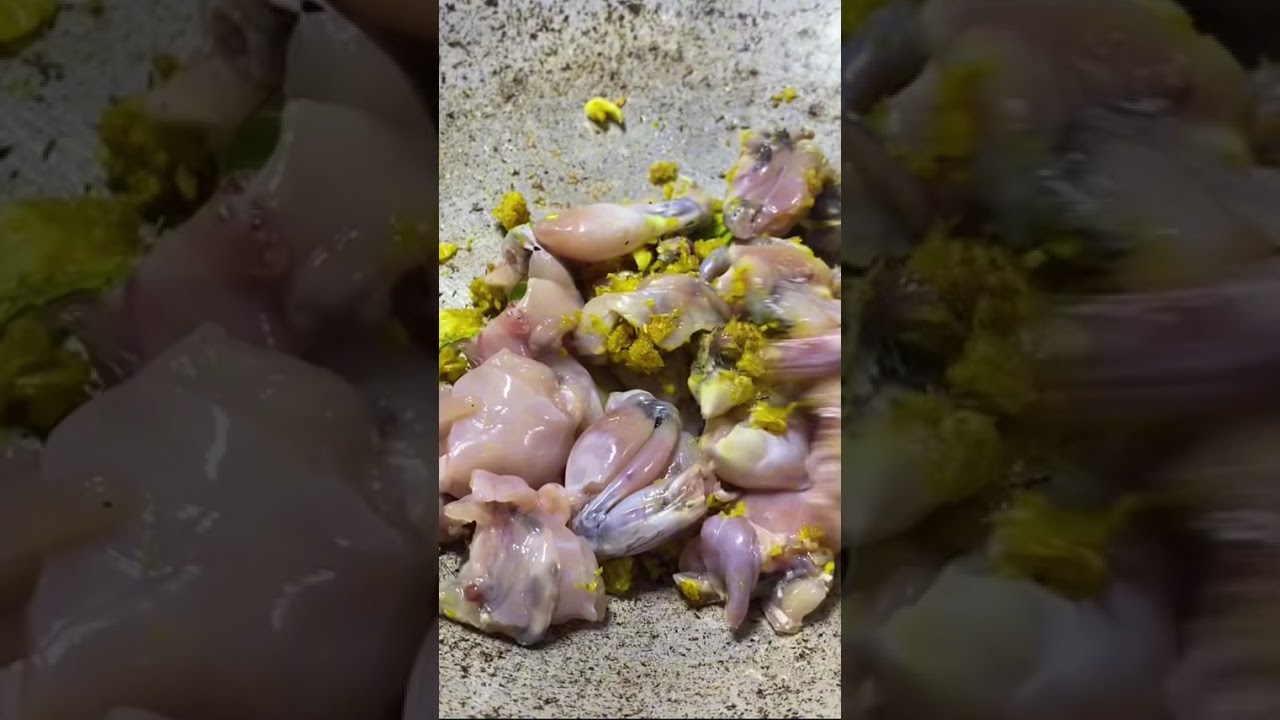 Chef cook frogs with countryside food - Frogs recipe 