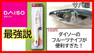 【最強】ダイソーのフルーツナイフでサバをさばいてみました！今回は上と横の2カメラで撮影に挑戦しています！