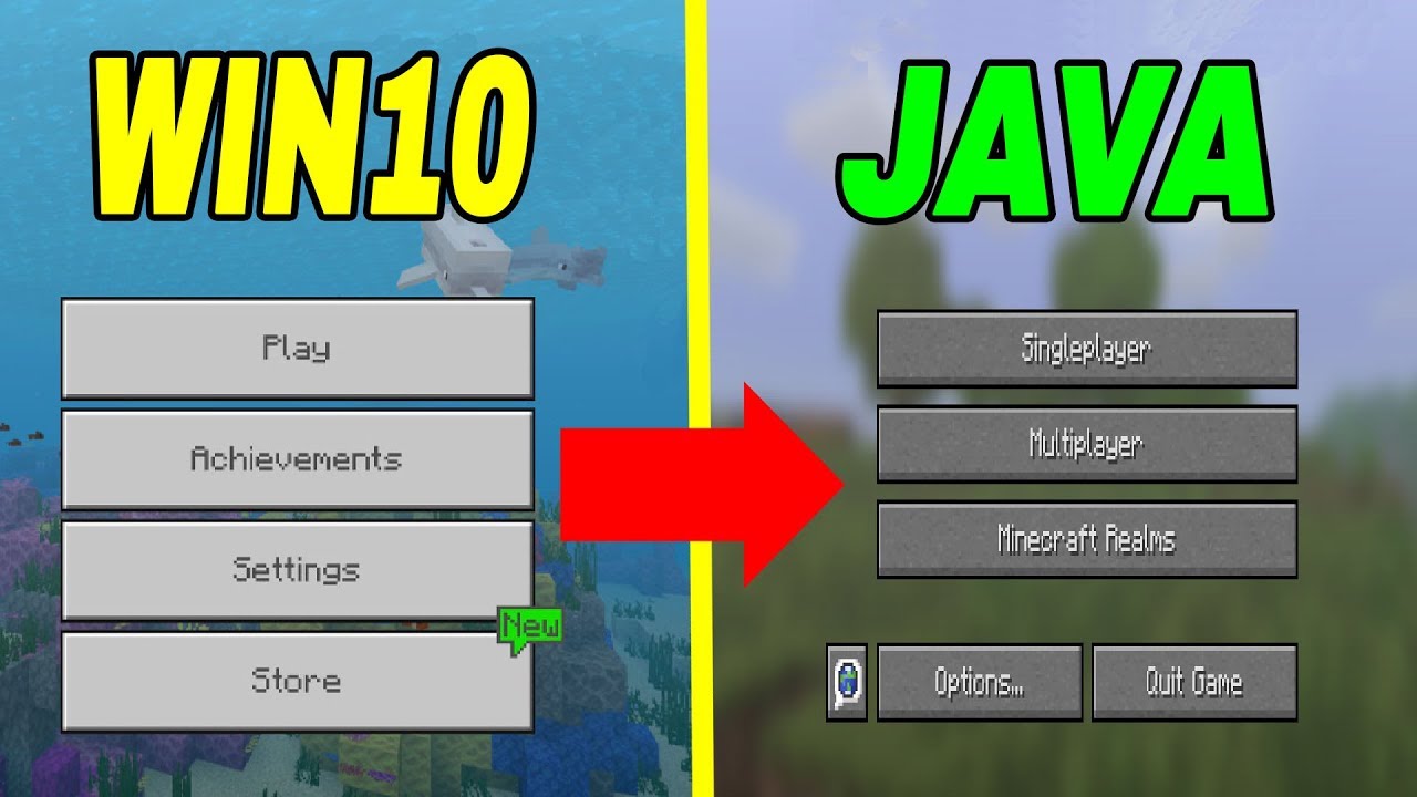 How to turn Minecraft Bedrock Edition into Minecraft Java Edition