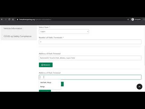 Interstate Transport Reopening Portal - Operator Login Demo