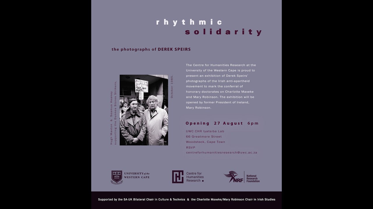 Rhythmic Solidarity: The Photographs of Derek Speirs Exhibition Launch | 27 August 2026