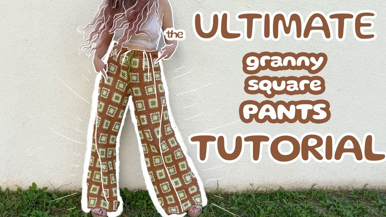 I crocheted granny square pants as a total beginner!! here's how I did