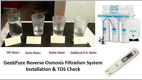 Geekpure 5-Stage Reverse Osmosis Drinking Water Filter System Installation & TDS Check