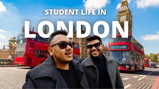 Exploring London with an Indian Student | How is student's life in London in 2021 ? || Hindi Vlog |