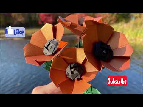Vídeo: Como Dobrar Uma Flor De Origami