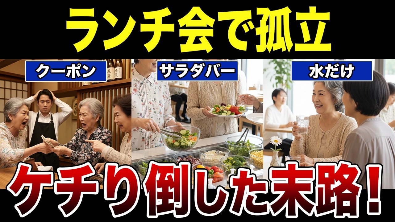 【絶対やるな】ランチ会でケチって絶交された悲惨すぎる末路！シニア口コミ紹介します
