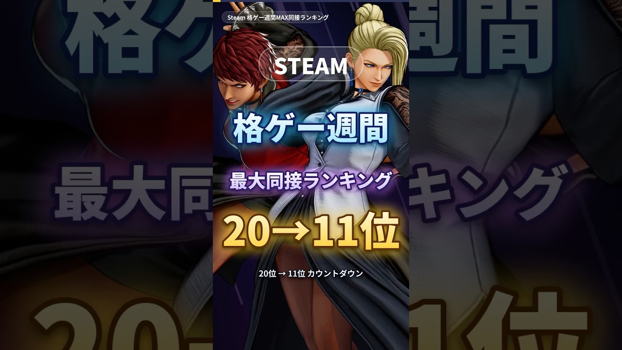 【Steam】格闘ゲーム 週間同接ランキング0#Shorts #格ゲー #Steam #FGC