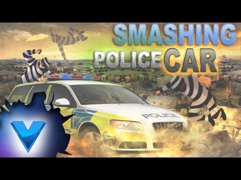 Quebra carro de polícia - fora da lei