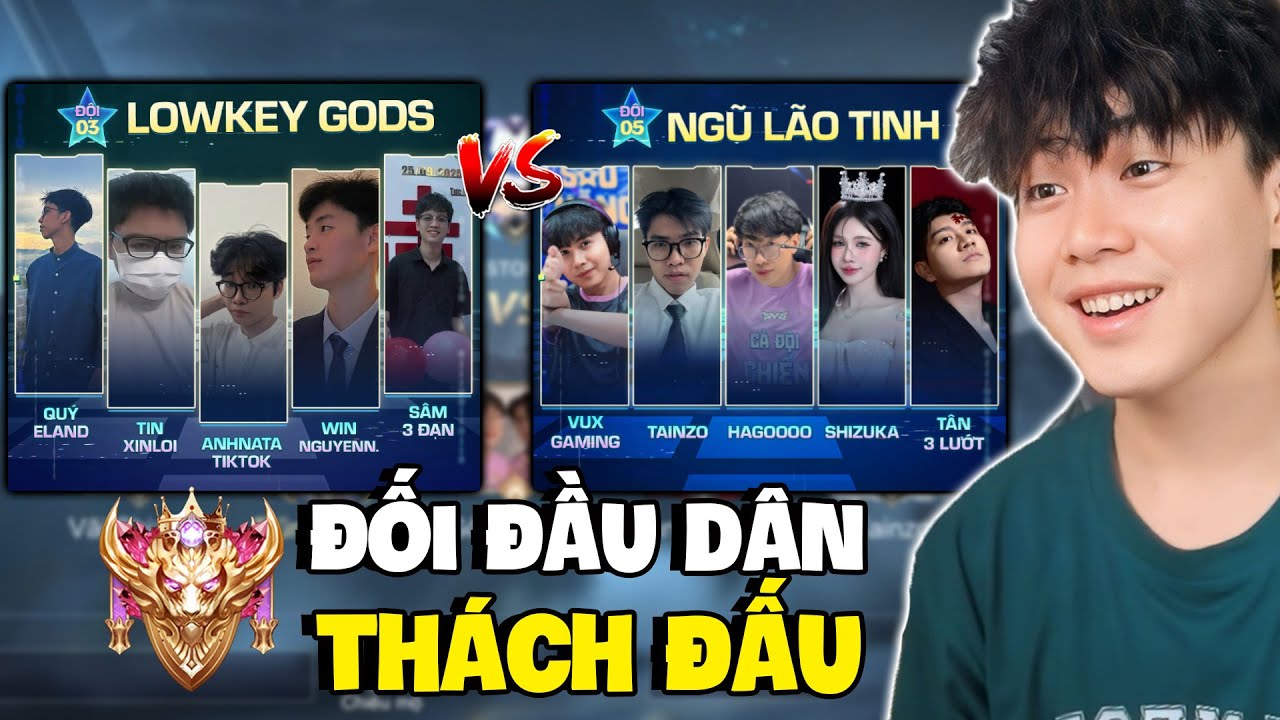 VUX CÙNG ĐỒNG BỌN ĐỐI ĐẦU THÁCH ĐẤU TIN XIN LỖI VÀ TEAM LOWKEY GOD ĐẦY CĂNG THẲNG