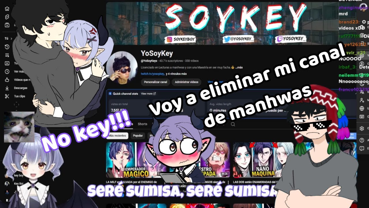 Key le dice a Neirita que borrara su Canal de Manhwas Neiro Sumisa?😍