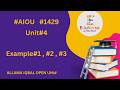 AIOU #1429 Unit #4 | Solved Examples with Easy Explanation