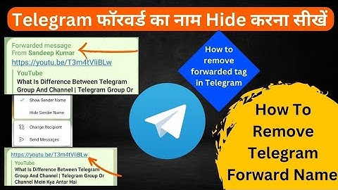 How To Remove Telegram Files Forward Name | Sender Name Hide |  Telegram File Forward Name 2022