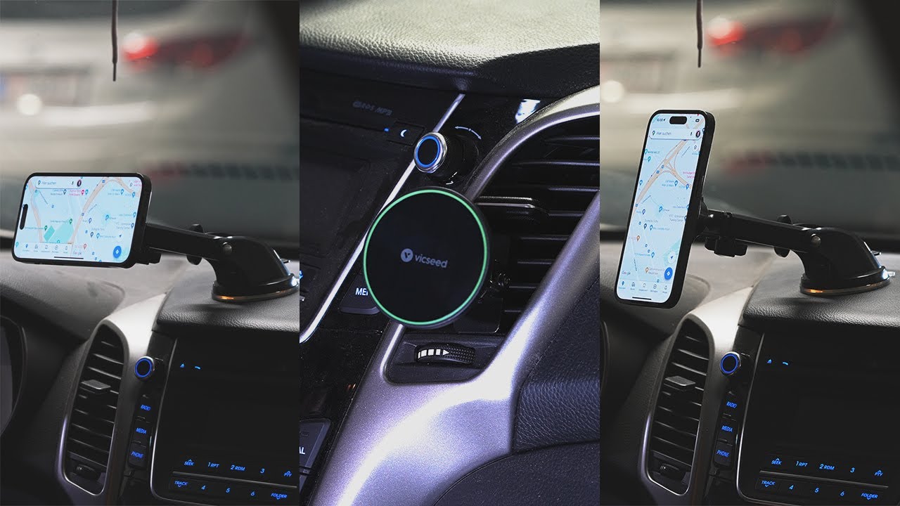 VICSEED Handyhalterung für Auto-Lüftung und Saugnapf: Magnetischer Halt und  MagSafe-Kompatibilität 