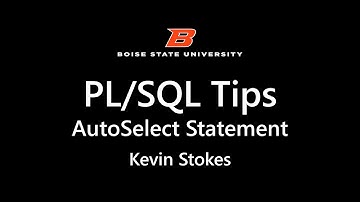 PL SQL Auto Select Statement
