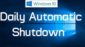 Schedule Auto Shutdown in Windows 10 (really easy)