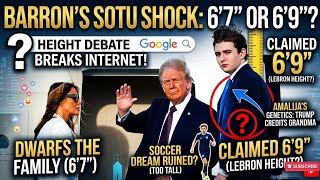 Barron Trump 6'7" or 6'9"? 😳📏 | SOTU Height Mystery Breaks the Internet#BarronTrump #Height #SOTU