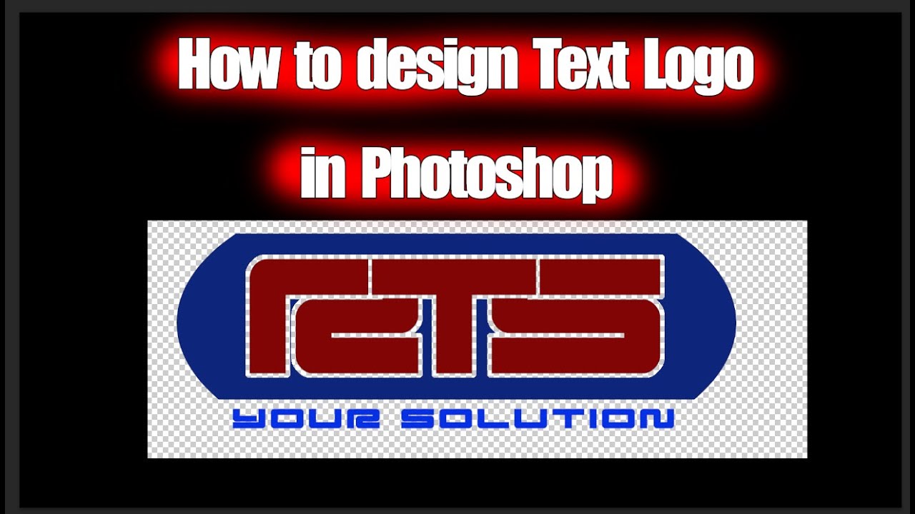 How To Design Text Logo In Photoshop YouTube