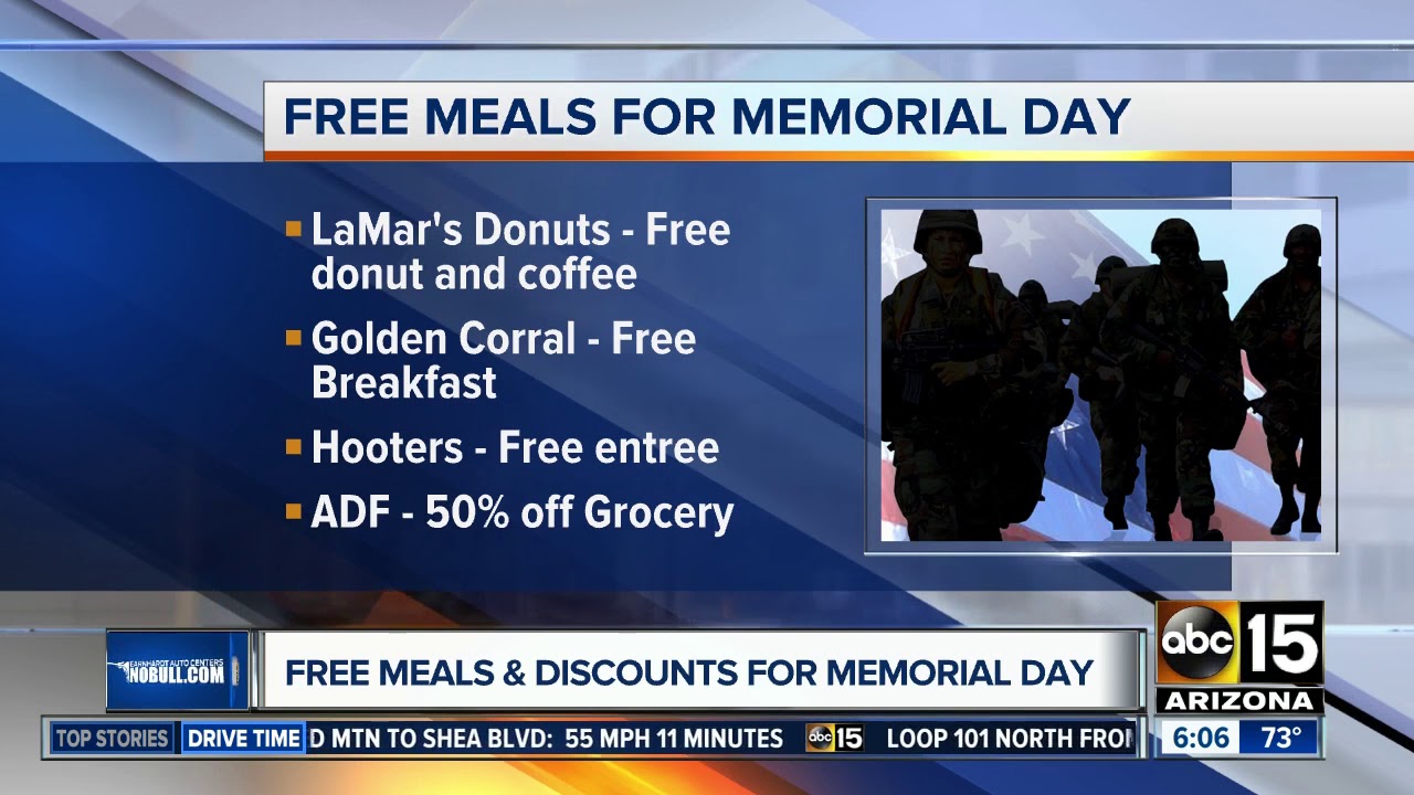 Memorial Day 2018 Restaurant Deals & Freebies for Military