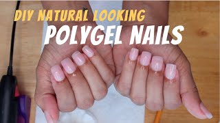 DIY Natural Looking Polygel Nails | My first time doing them on myself!