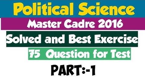Previous Paper political science master cadre 2016|| master cadre political science preparation||