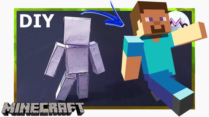 Papercraft-Boneco de Papel do Minecraft faça o seu mesmo 