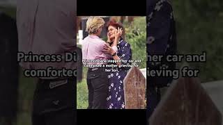 Princess Diana comforting a mother who lost her son because of landmines, Bosnia 1997 #queendiana