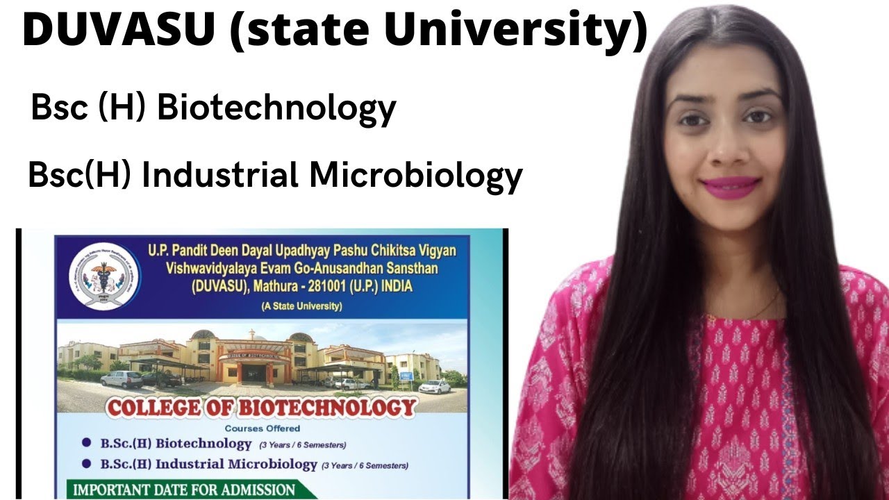 DUVASUAdmission 2022Bsc biotechnologyIndustrial Microbiology