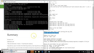 Demonstration of HDFS commands on Hadoop cluster