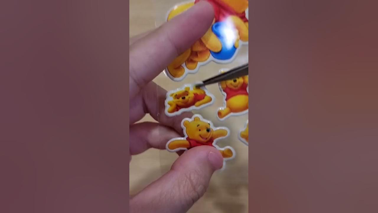 DIY Winnie The Pooh stickers😍/diy handmade stickers/how to make diy  stickers 