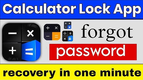 calculator app lock password bhul gaye to kaise khole|calculator app lock forgot password recovery|