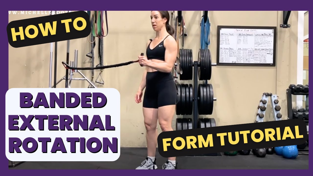 Banded External Rotation Rotation Axis Band External Rotation Exercise | Form Tutorial For Rotator Cuff - YouTube