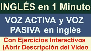 Aprender Ingles: VOZ ACTIVA y PASIVA en Inglés