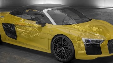 Audi R8 Spyder V10 Animation Drivetrain | AutoMotoTV