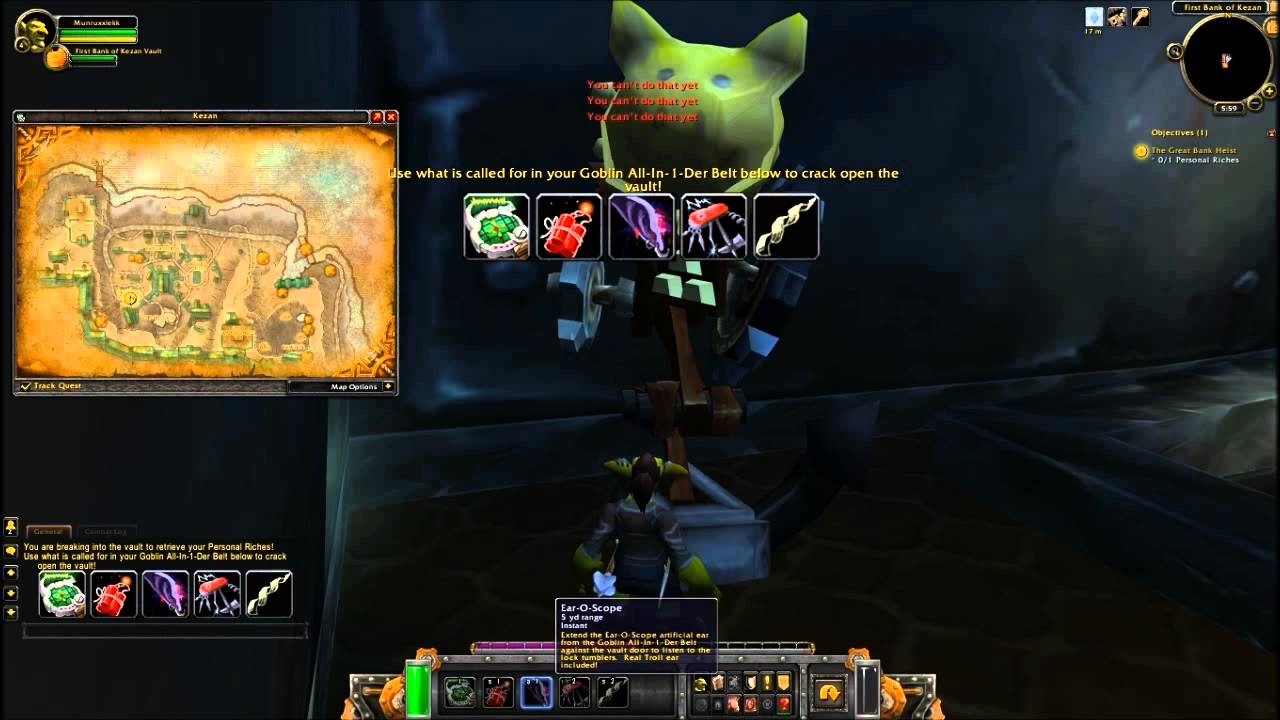 The Great Bank Heist Quest World Of Warcraft Youtube