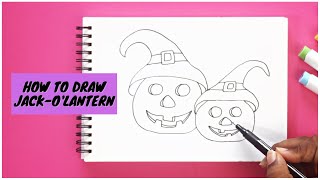 How to Draw Jack-O'Lantern | Halloween Coloring Pages