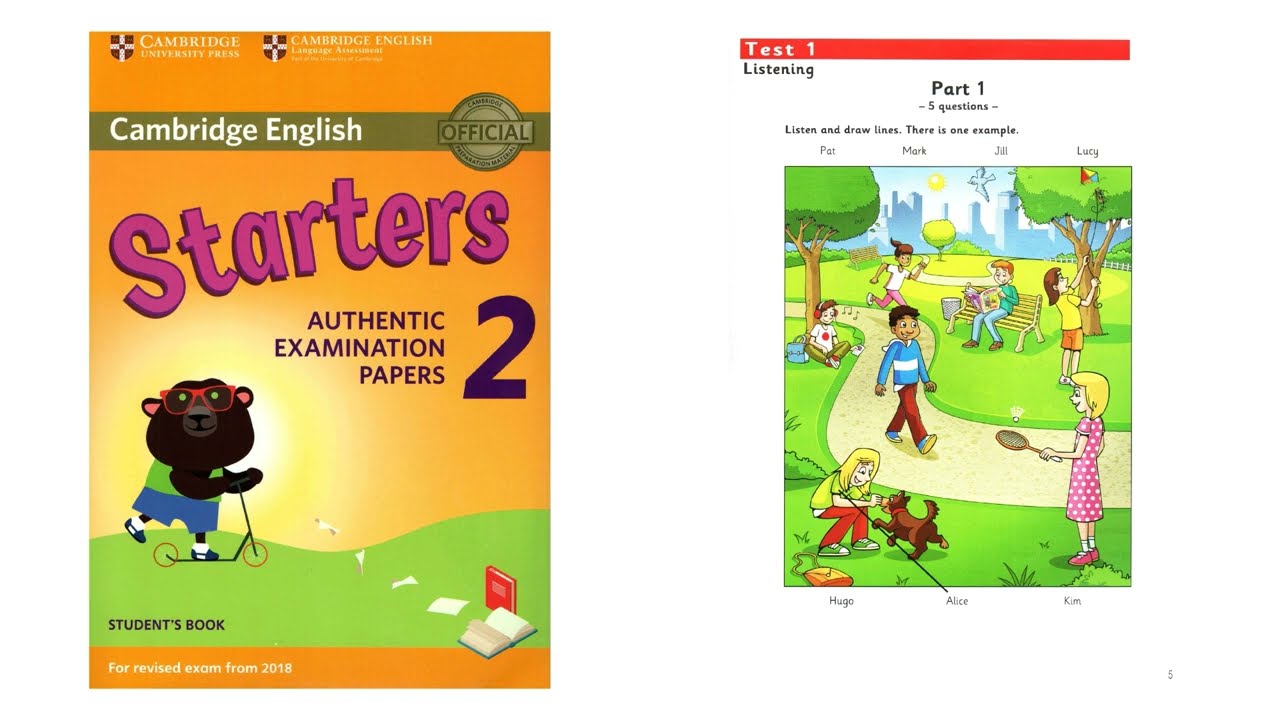 Outline Video Luyện nghe Starters 2 - test 1