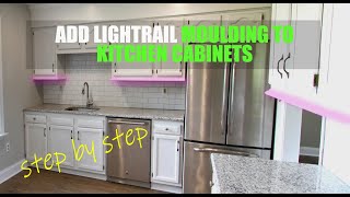 Must watch when installing kitchen cabinets - How to Add light rail moulding to kitchen cabinets by True Grit Development 24,744 views 3 years ago 9 minutes, 46 seconds