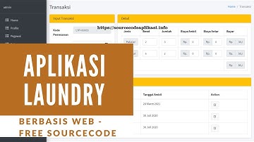Aplikasi Sistem Informasi Laundry Berbasis Web - Free Source Code